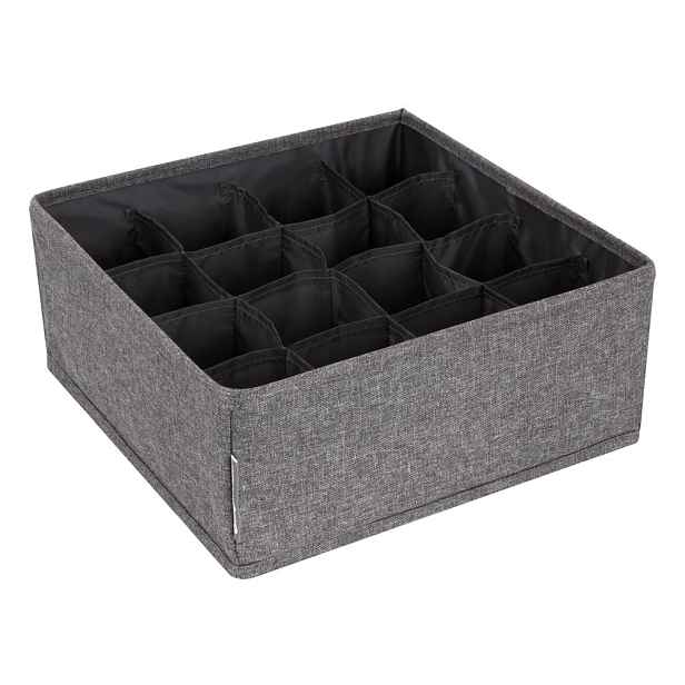 Šedý organizér do zásuvky s 16 přihrádkami Bigso Box of Sweden Drawer
