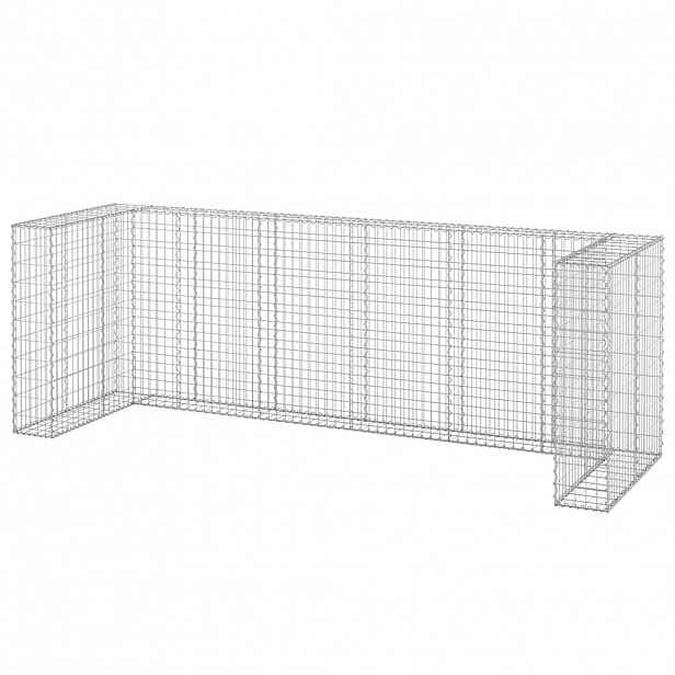 vidaXL Gabionová zástěna pro popelnice pozinkovaná ocel 325x100x110 cm