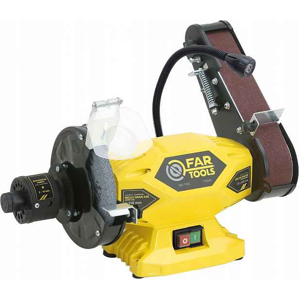 Fartools 110245 dvojitá bruska 350 W 150 mm stolní pásová bruska