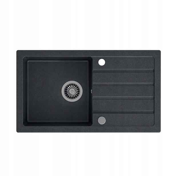 Quadron VIVI 11 1-komorový dřez 77x44x17,5 Černý Outlet 2. Jakost