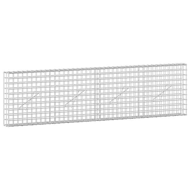 vidaXL Gabion s drátem 3,5 mm a síťkou 5x5 cm 200x10x50 cm