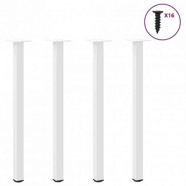 vidaXL Nohy konzolového stolku 4 ks bílé 72-74 cm ocelové