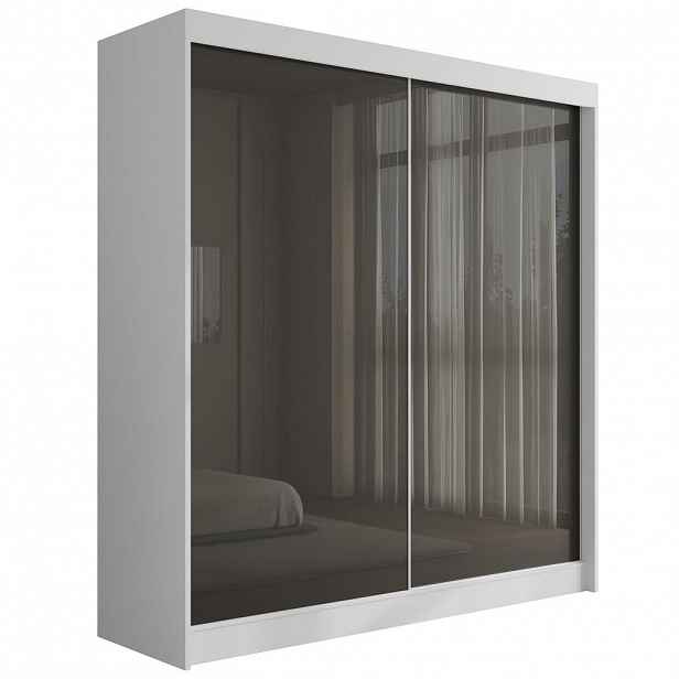 ALTDECOR ŠATNÍ SKŘÍŇ PEKA – 200 cm – bílá|šedá