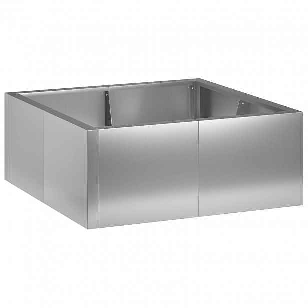 vidaXL Opěrná zeď 4 ks 100 x 100 x 40 cm Pozinkovaná ocel Stříbrná