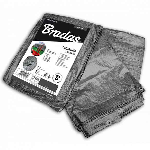 Zesílená plachta Bradas 10x15 m 200 g/m2 šedá Extra Silná