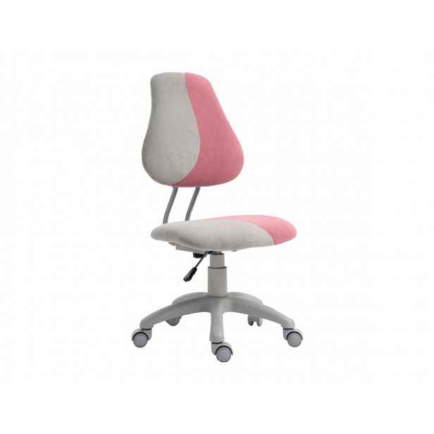Rostoucí otočná židle RAIDON, šedá/růžová