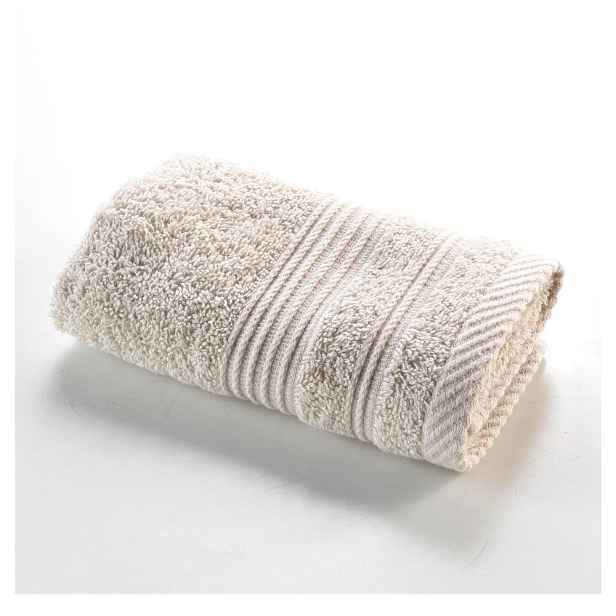 Béžový froté bavlněný ručník 30x50 cm Tendresse – douceur d'intérieur
