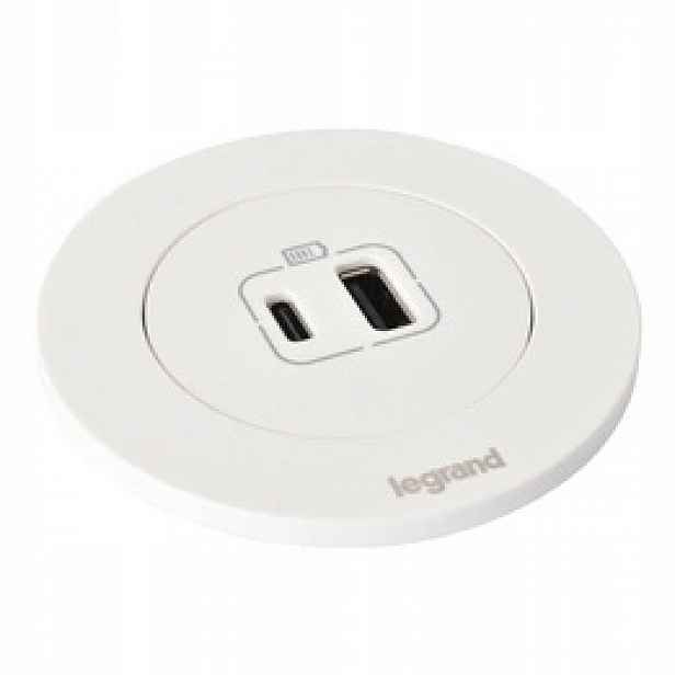 Nábytková zásuvka Usb A+c 0,5 m Bílá Legrand 654730F
