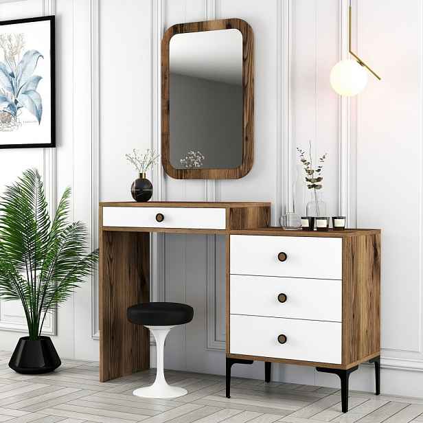 Toaletní stolek Lizbon 544 - Walnut, White