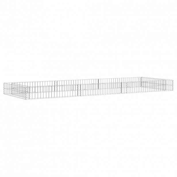 vidaXL Gabionový vyvýšený záhon pozinkovaná ocel 300 x 100 x 20 cm