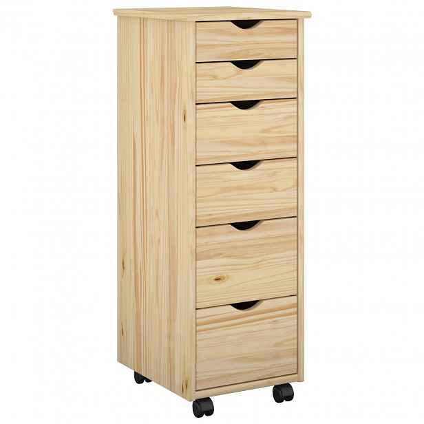 vidaXL Kolejová skříň 34 x 39 x 93,5 cm Masivní borovicové dřevo Hnědá