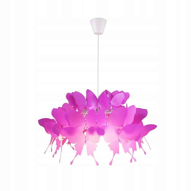 Dětská závěsná lampa fialová s motýlky pro dívku Light Prestige