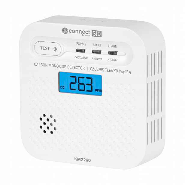 Detektor oxidu uhelnatého Kruger&Matz Connect S10 Tuya PN-EN50921