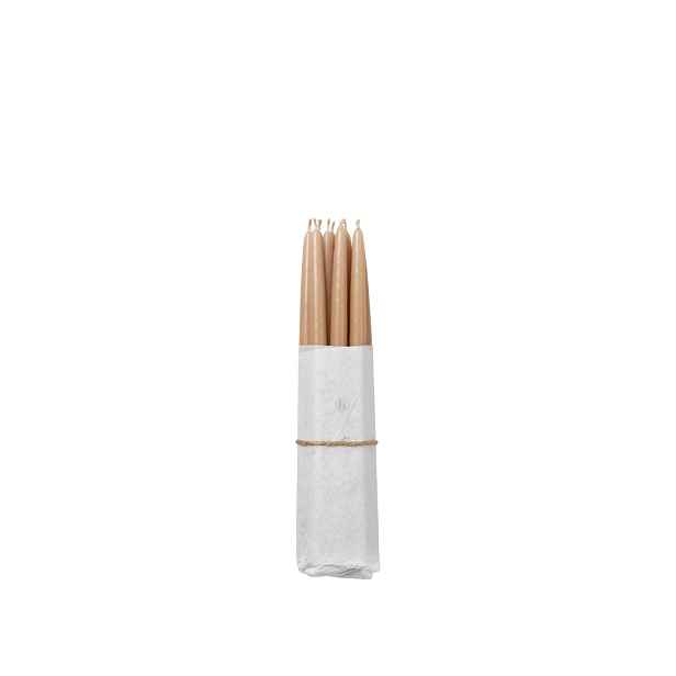 Sada 10 ks máčených svíček průměr 1,2 cm doba hoření 2,5 h Broste SMOOTH - světle hnědá