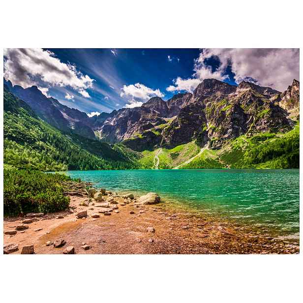 Vliesová fototapeta Jezero v horách krajina do domu 254x184 lepidlo