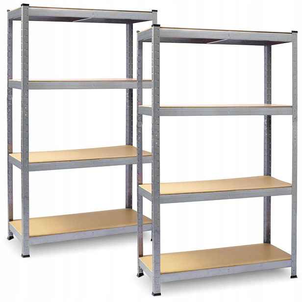 Kovový skladový regál sada 2 ks 150 x 75 x 30 cm Plonos PL-700