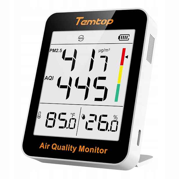 Temtop S1-UP Měřič kvality vzduchu PM2,5, Aqi, teplota a vlhkost