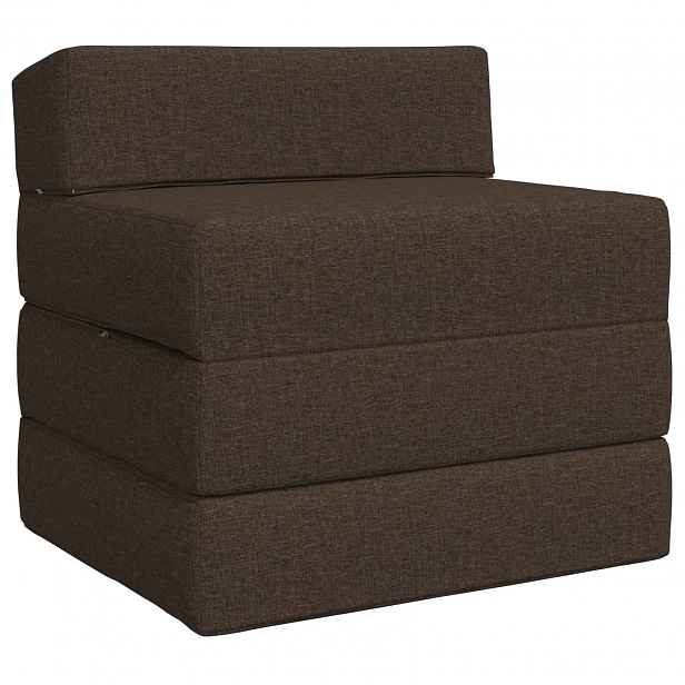 vidaXL Skládací pohovka postel Taupe 200 x 70 x 15 cm Textil