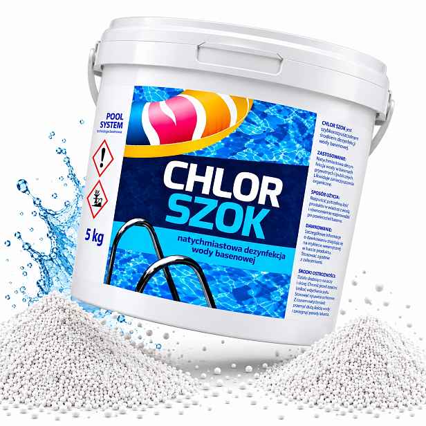 Bazénová Chemie Chlor 5 Kg Šokový Granulát Pro Rychlou Dezinfekci Vody