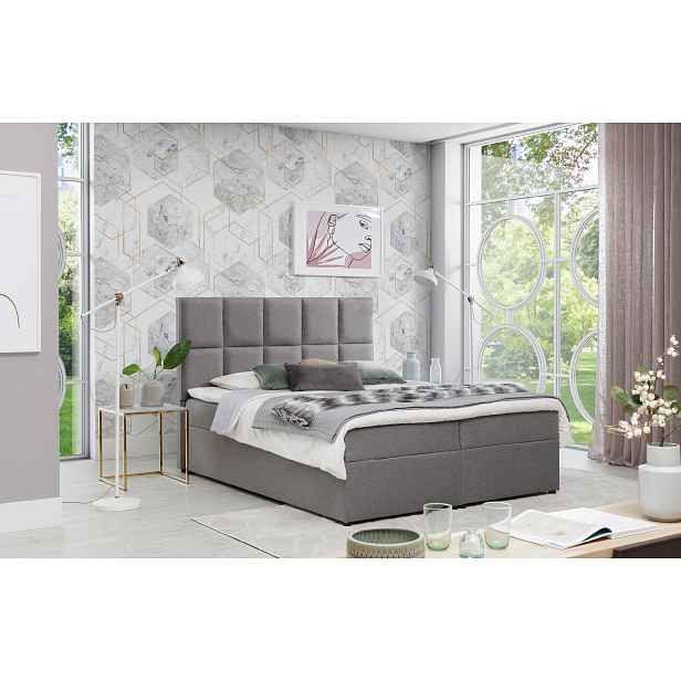 Boxspring Glossy Rozměr: 165 x 210 cm, látka: Sawana 21