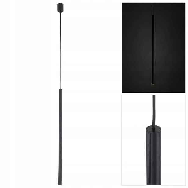 Černá závěsná lampa Ferro loft s jemným světlem nad psacím stolem Tk Lighting