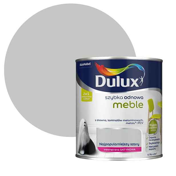 Dulux Rychlá Obnova Nábytek Nejoblíbenější Šedý 0,75L