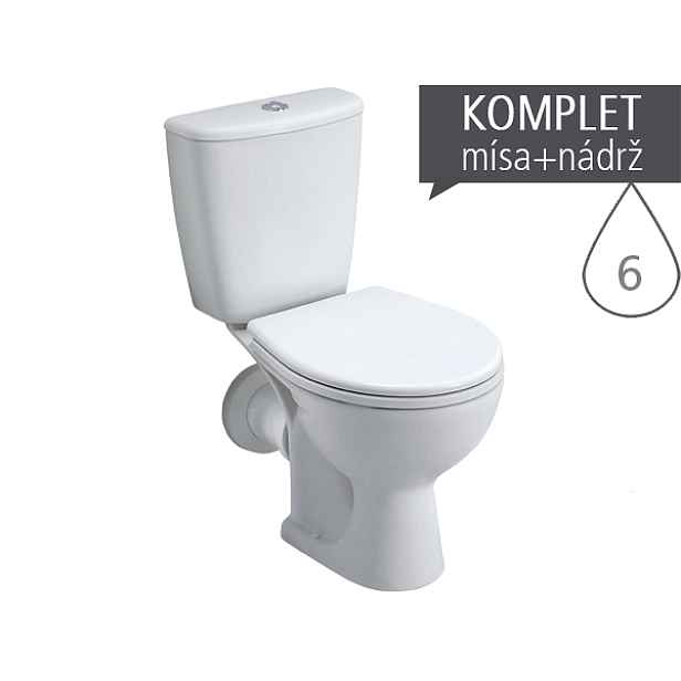 Kolo Geberit Group KOLO Rekord K99004000 - klozet kombinační 40 cm vodorovný odpad; délka 62;5 cm; bílý