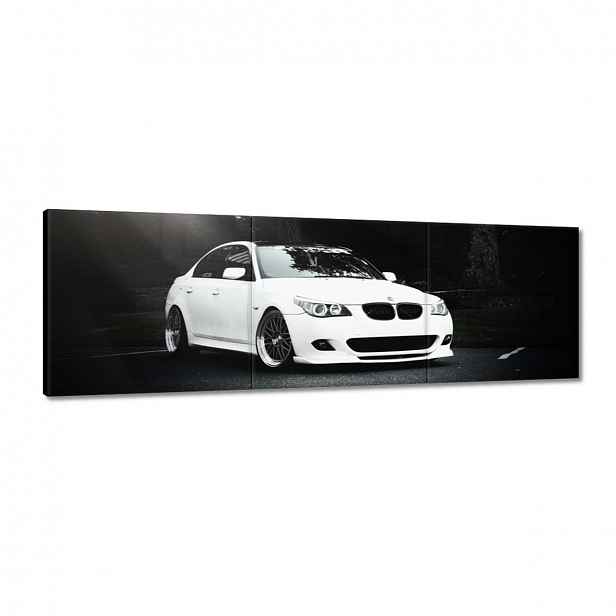 Obrazy 150x50 Bílé Bmw Šedé Auto