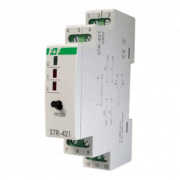 Ovladač rolet STR-421 dvoutlačítkový na lištu 35 mm 230 V F&f