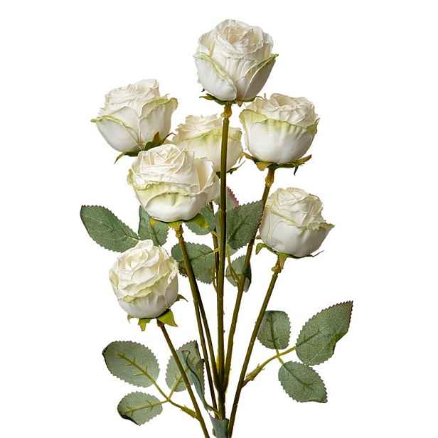 Umělá větvička bílá růže Rose white - 8*8*55 cm Clayre & Eef