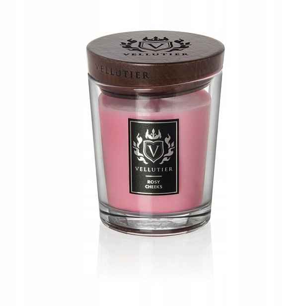 Vellutier Střední vonná svíčka Rosy Cheeks 225 g Růže Fialka Jako Dárek