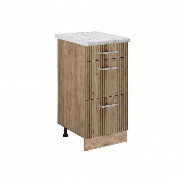 Vicco SPODNÍ SKŘÍŇKA KUCHYŇSKÉ LINKY R-Line Řemeslný dub 40 cm PD Mramor