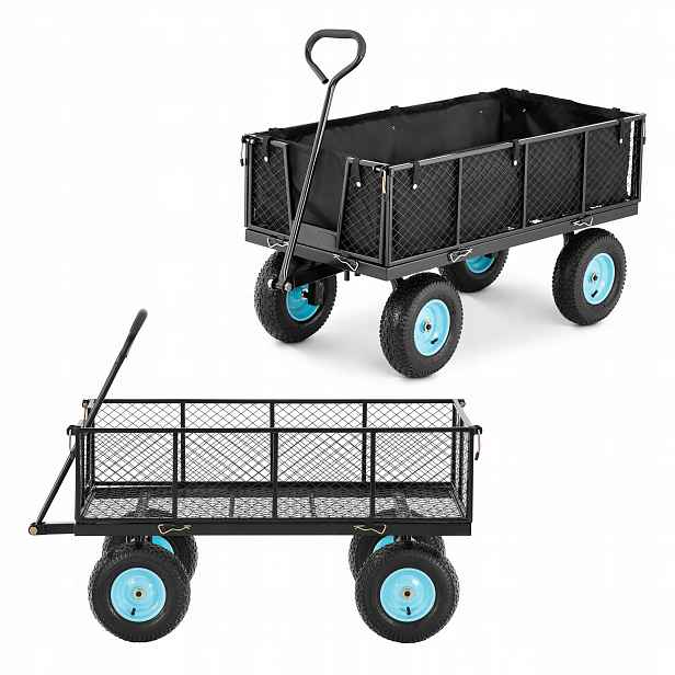 Zahradní vozík Hillvert Skládací Transportní 550 kg Nosnost Gumová Kola