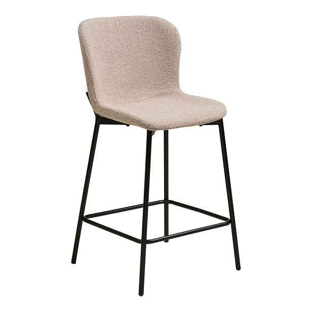 Béžová čalouněná barová židle (výška sedáku 65 cm) Maceda – House Nordic