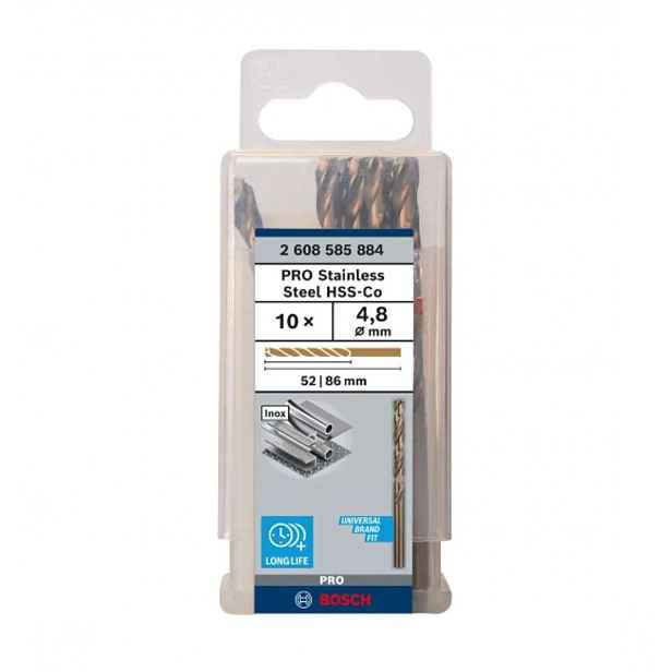 Bosch - Sada vrtáků do kovu, 4,8x86 mm, 10 ks 2608585884