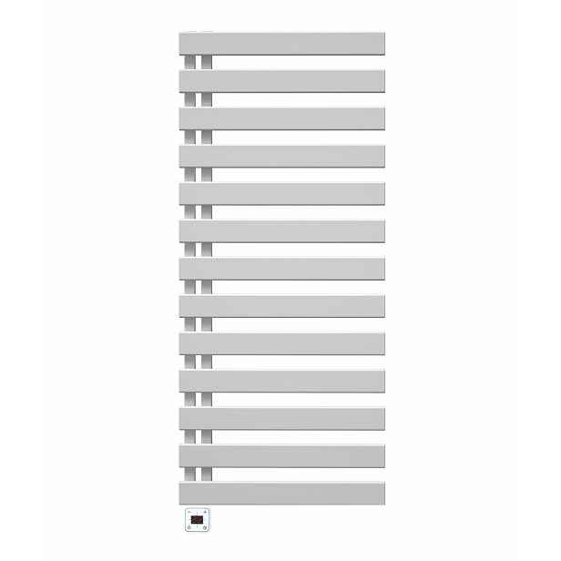 ELÍZ Elektrický koupelnový radiátor 60 x 139 cm; příkon 800 W; se zabudovanou topnou tyčí; elektronické ovládání; bílá barva (Elíz EBR 800 NP-W)