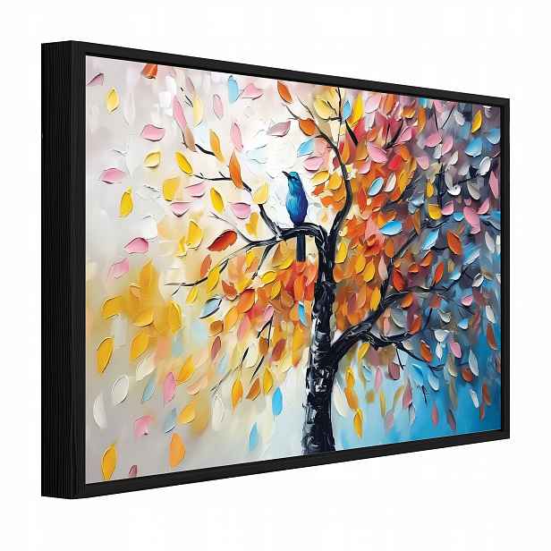 Obraz V Rámu Žlutý Dřevo 3D Loft Do Předsíně Jídelny Kuchyně 120x80