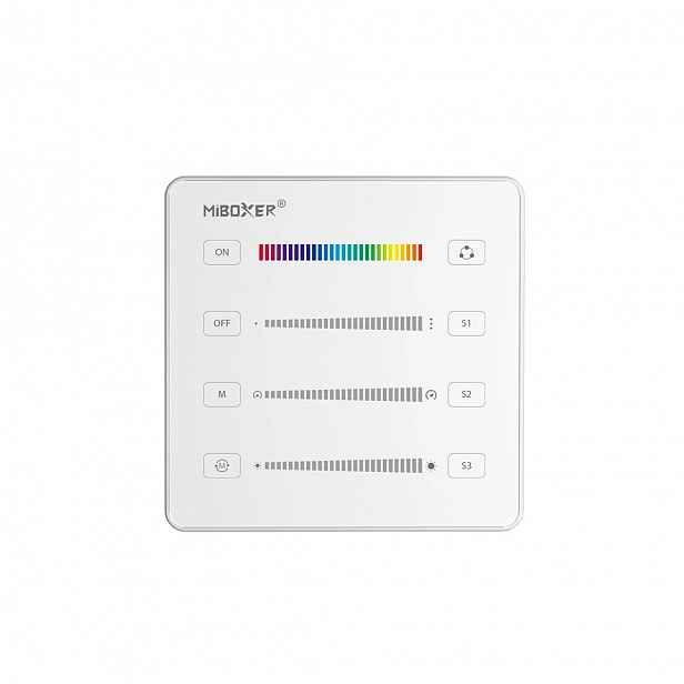 Panel MiBoxer B6, 1-zónový, 3 scény, pro digitální pásky, bílý