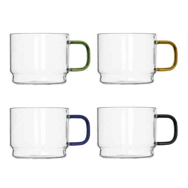 Skleněné hrnky v sadě 4 ks 350 ml Bridge – Brandani