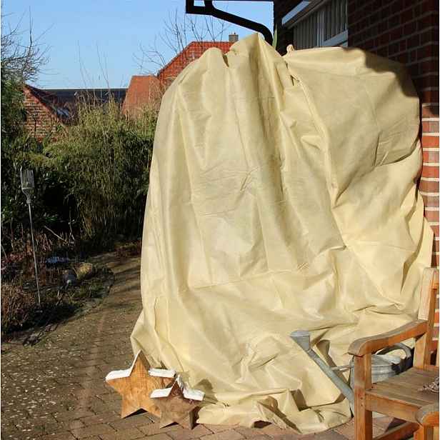 Termoplášť z netkané textilie, béžový, V:250, Ø120 cm se zipem