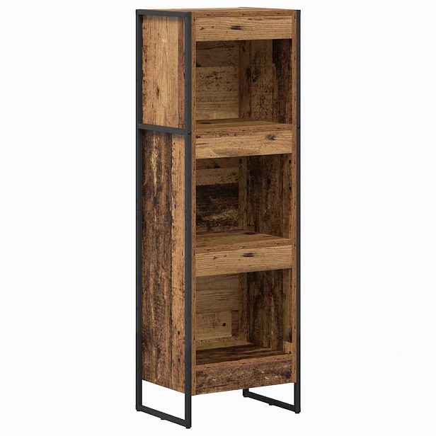 vidaXL Knihovna 40 x 30 x 121 cm Kompozitní dřevo Staré dřevo