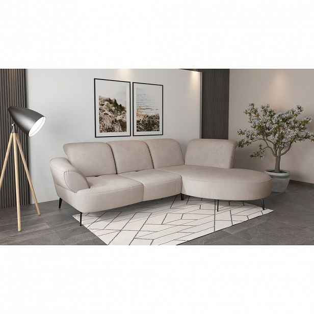 Sit & More ROHOVÁ SEDAČKA, textil, šedobéžová
