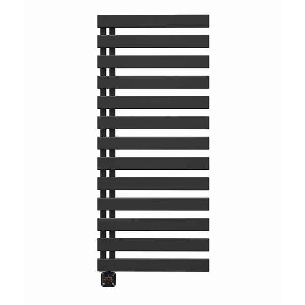 ELÍZ Elektrický koupelnový radiátor 60 x 139 cm; příkon 800 W; se zabudovanou topnou tyčí; elektronické ovládání; černá barva (Elíz EBR 800 NP-B)