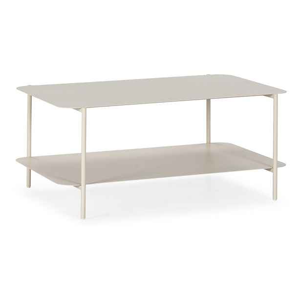 Krémový kovový konferenční stolek 58x90 cm Beatrix – MOME