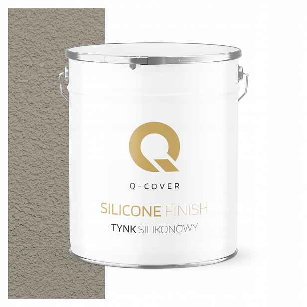 Silikonová Fasádní Omítka Šedá Teplá F293 7 Kg Beránek Granulace 1.0 mm