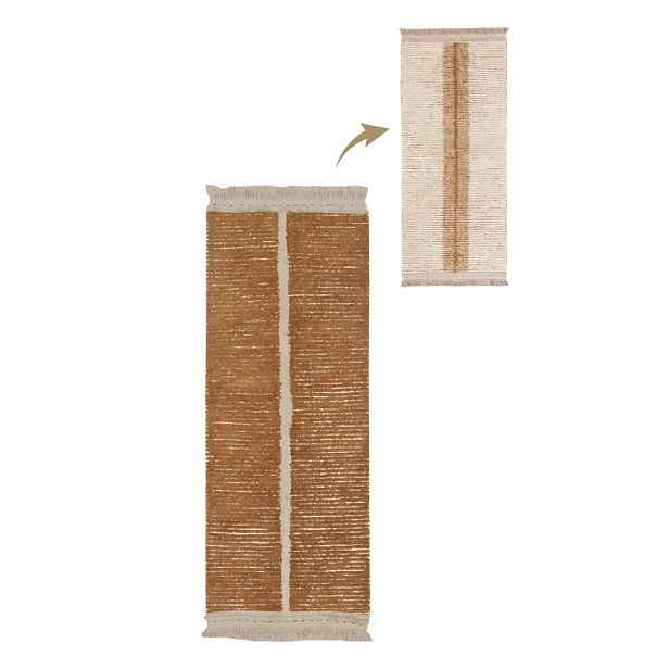 Bavlněný běhoun v béžovo-cihlové barvě 80x230 cm Duetto Toffee – Lorena Canals