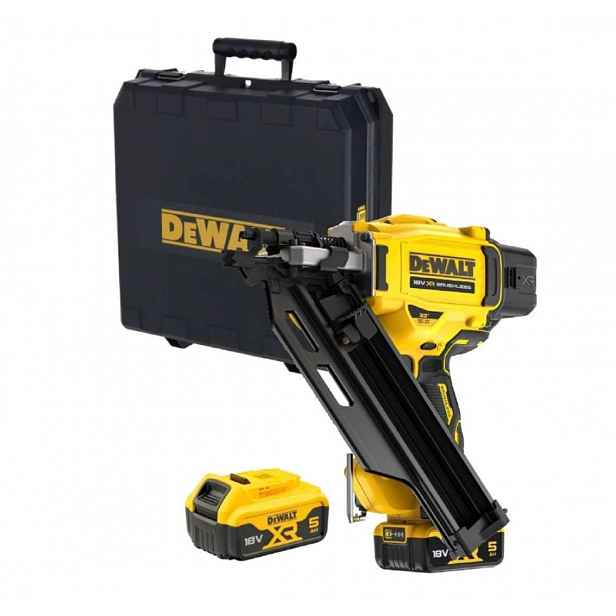 DeWALT - 18V AKU hřebíkovačka 50-90 mm, 2x aku 5,0 Ah XR, nabíječka DCN930P2