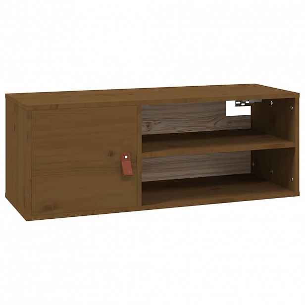 vidaXL Nástěnná skříňka medově hnědá 80x30x30 cm masivní borové dřevo