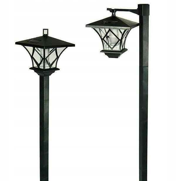 2x Zahradní lampa Solarna Lampa vysoká 1,5 m Led