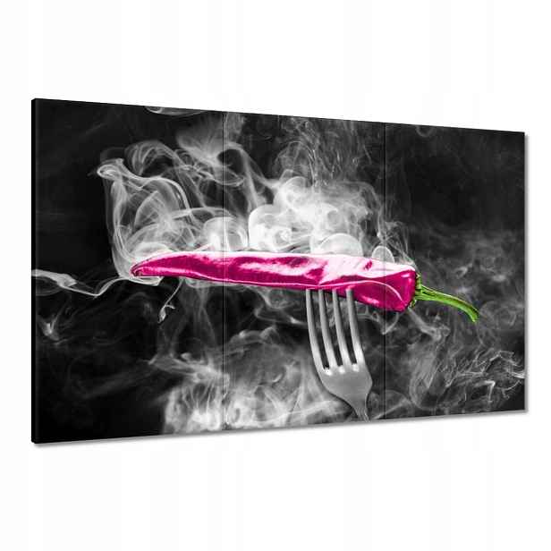 Obrazy 120x80 Růžová paprika v kouři